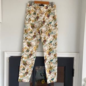 Zara floral pattern dress pants